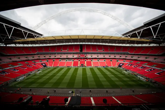 Wembley Stadium before any fans come in