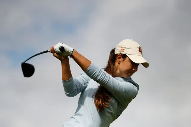 Julia Lopez Ramirez plays a shot at the Women's Open