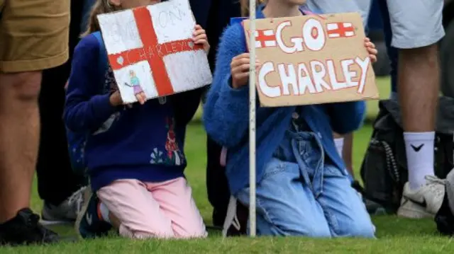 Fans of Charley Hull at the Women's Open