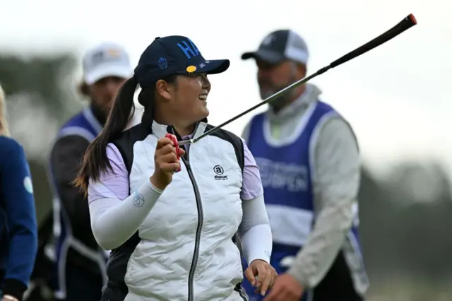 Angel Yin smiles during the Women's Open