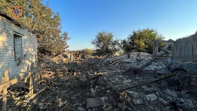 The remains of a building