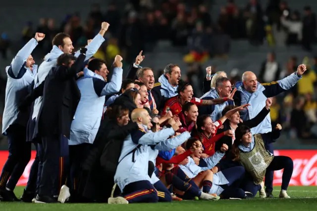 Spain celebrate