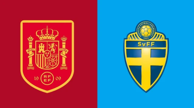 Spain and Sweden crests side by side.