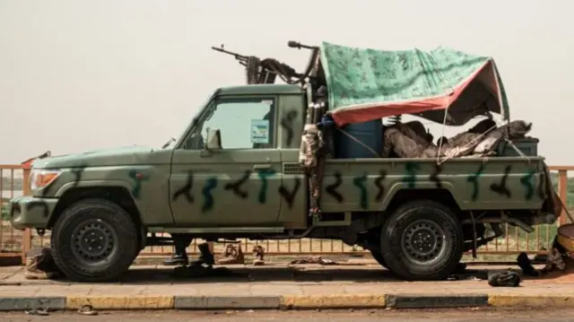 An RSF vehicle in Omdurman, Sudan - archive shot