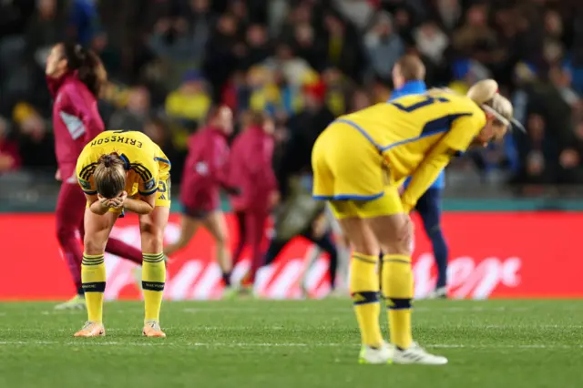 Sweden look dejected