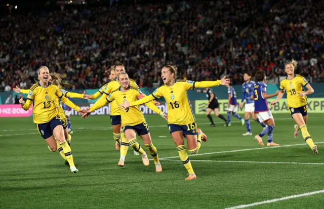 Sweden celebrate