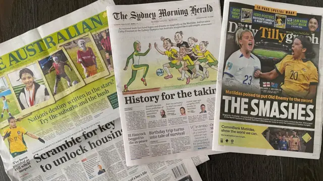 Some of the front pages in Australia