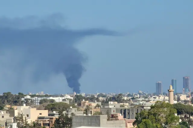 Smoke over Tripoli