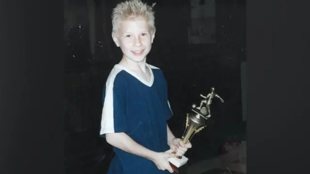 Bethany England as a junior footballer