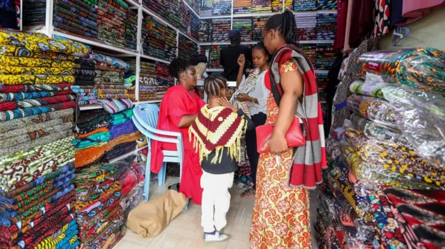 Fabric shop in Arusha