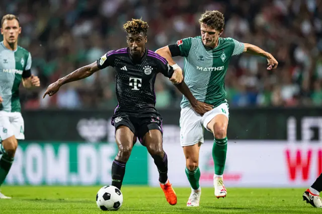 Kingsley Coman on the ball before shooting