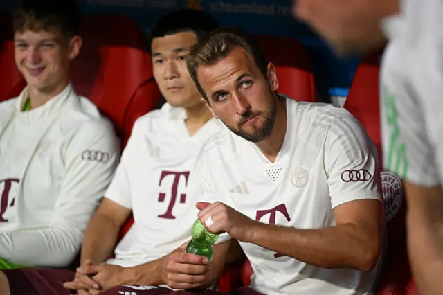 Harry Kane sat on the bench for Bayern Munich