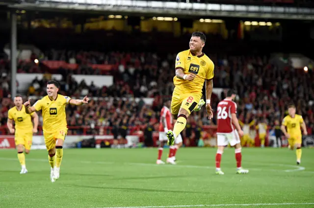 Gustavo Hamer celebrating his equaliser