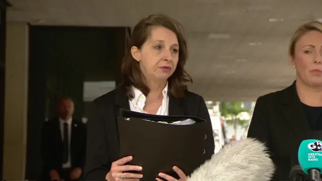 Pascale Jones from the CPS speaks outside court