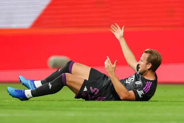 Harry Kane on the floor during the match