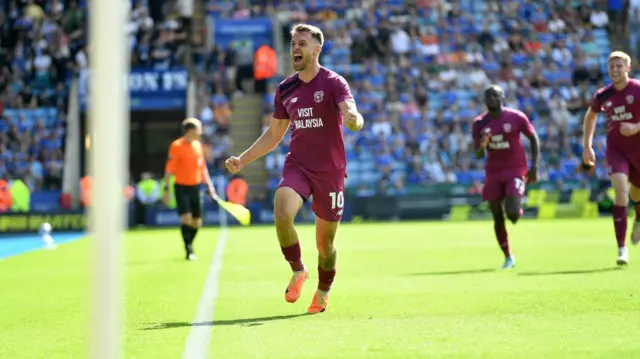 Aaron Ramsey celebrates