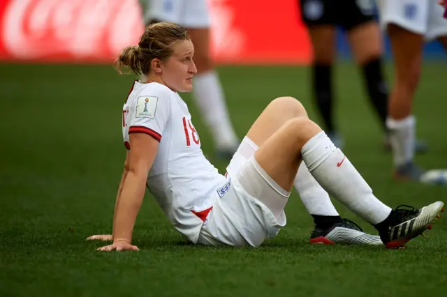 Ellen White looks dejected