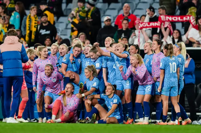 England celebrate reaching World Cup final