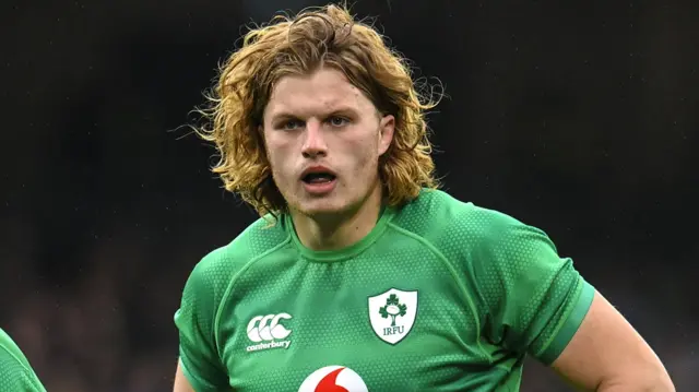 Back-rower Cian Prendergast in action for Ireland