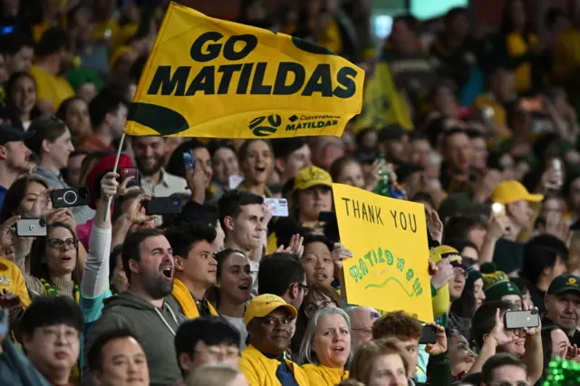 Matildas fans in the crowd