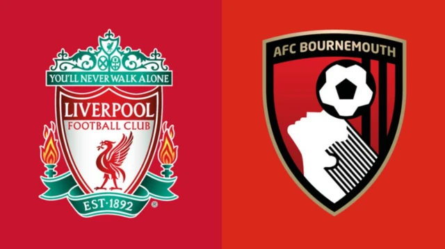 Liverpool Bournemouth crests side by side.