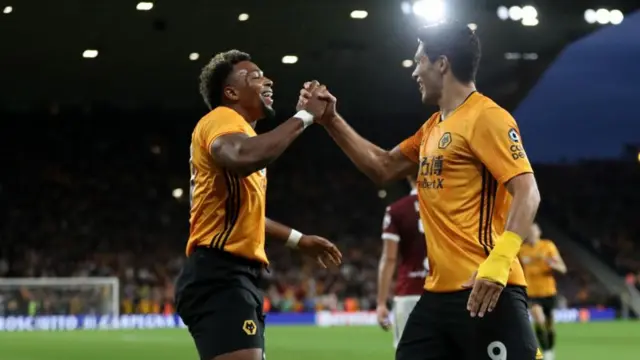 Adama Traore and Raul Jimenez