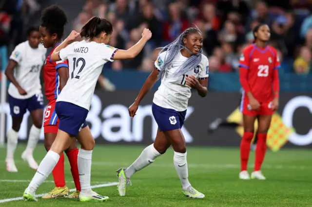 Kadidiatou Diani of France celebrates after scoring