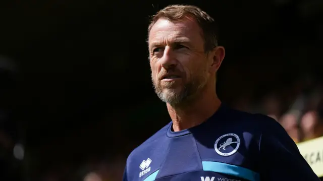 Millwall manager Gary Rowett looks on from the touchline