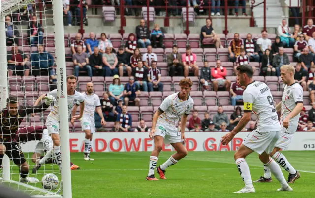 Brian Graham watches the ball beat his goalkeeper
