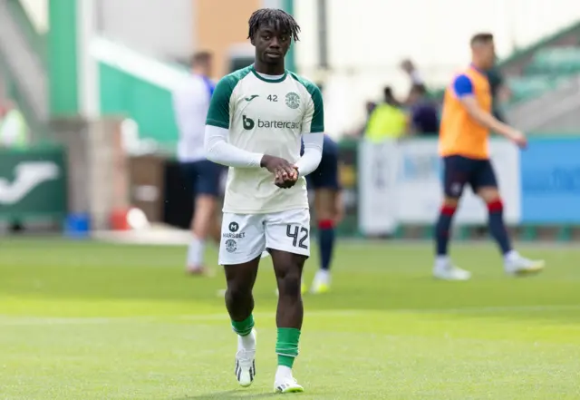 Hibernian defender Kanayo Megwa