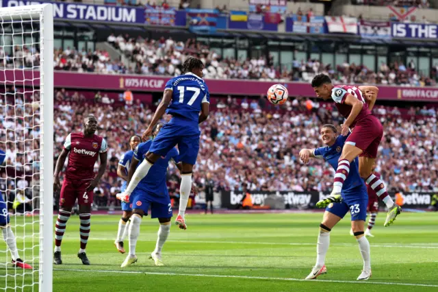 Aguerd heads West Ham's opening goal