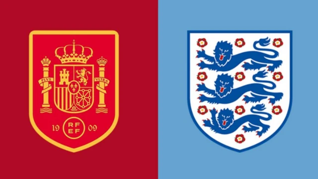 Spain and England crests side by side.