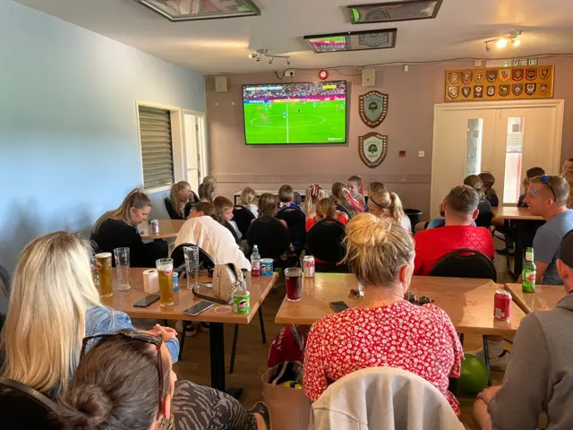 Kingswood RFC watching Spain v England