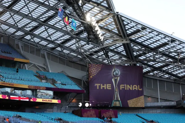 The England bench is seen prior to the FIFA Women's World Cup final