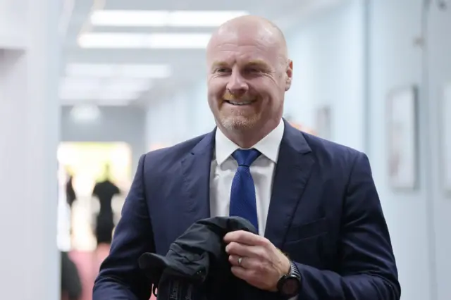 Sean Dyche arriving at Villa Park