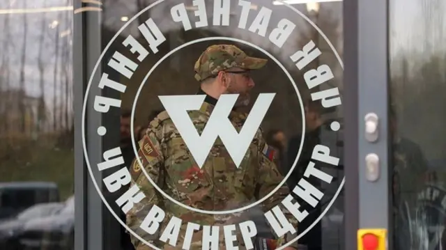 Wagner group logo on a window