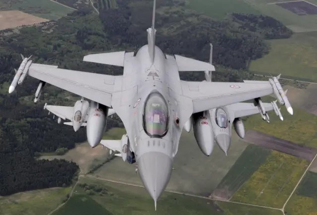 A Norwegian Air Force F-16