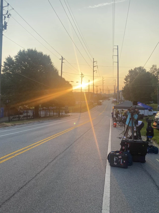 Outside Fulton County jail