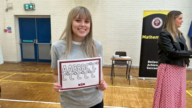 GCSE student Poppy at Abbey Community College, County Antrim, Northern Ireland