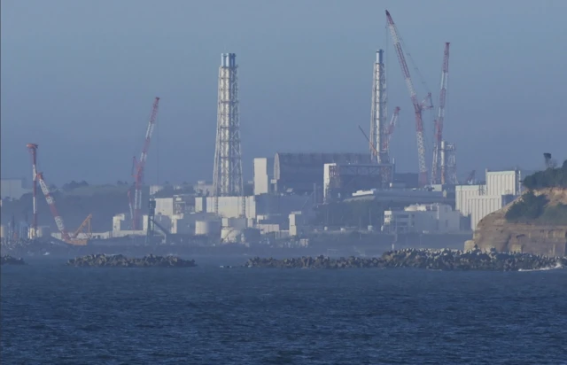 The Fukushima plant as viewed from sea