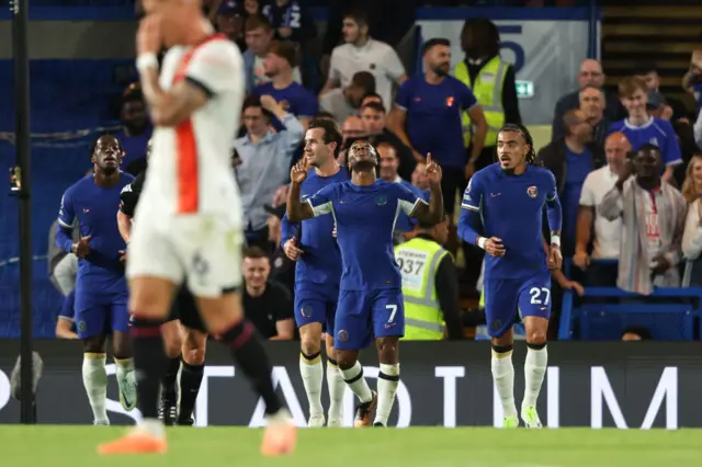 Raheem Sterling celebrates