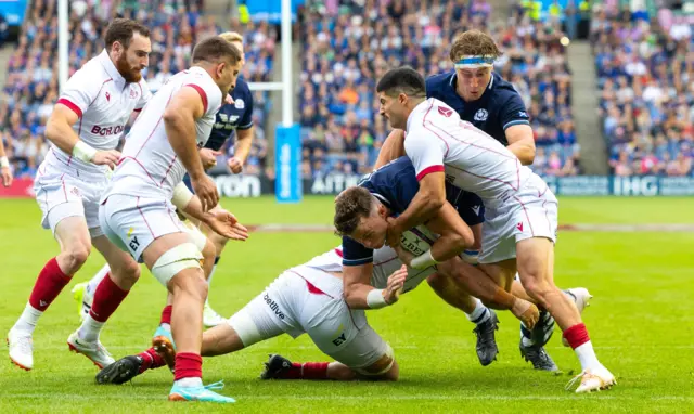 Jack Dempsey scores Scotland's third try