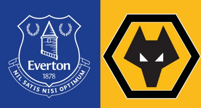 Everton Wolves crests side by side.