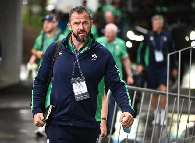 Ireland head coach Andy Farrell arrives