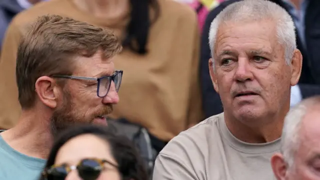 Warren Gatland watches England v Fiji