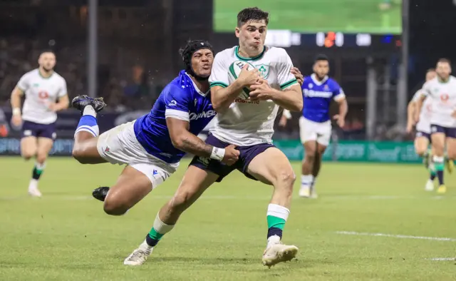 Jimmy O’Brien scores their first try despite UJ Seuteni