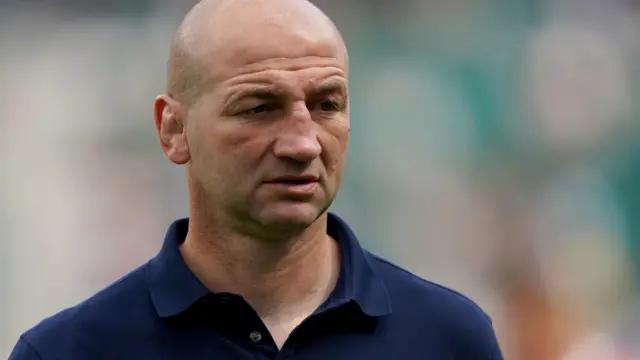 Steve Borthwick looks on during England's warm-up