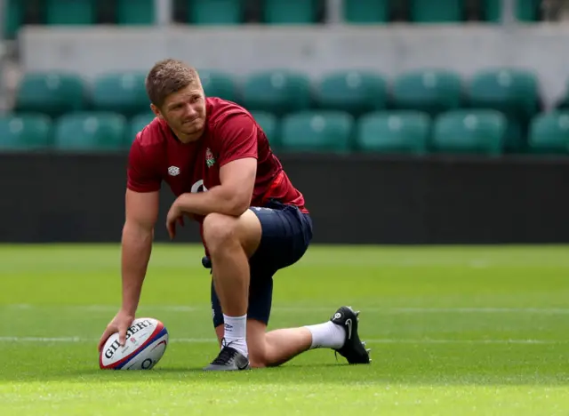 Owen Farrell during a training session