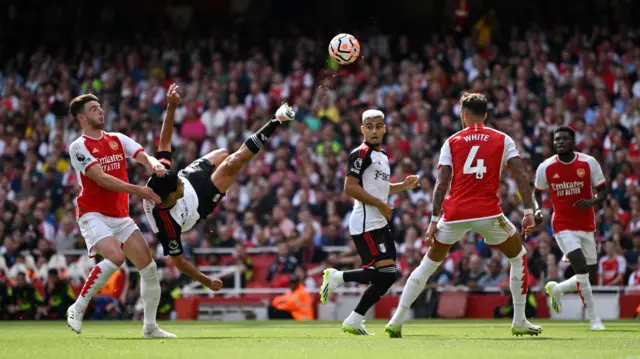 Fulham's Raul Jimenez v Arsenal