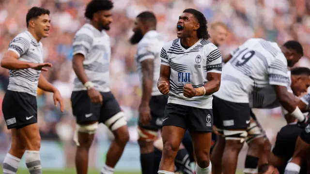 Fiji celebrate victory